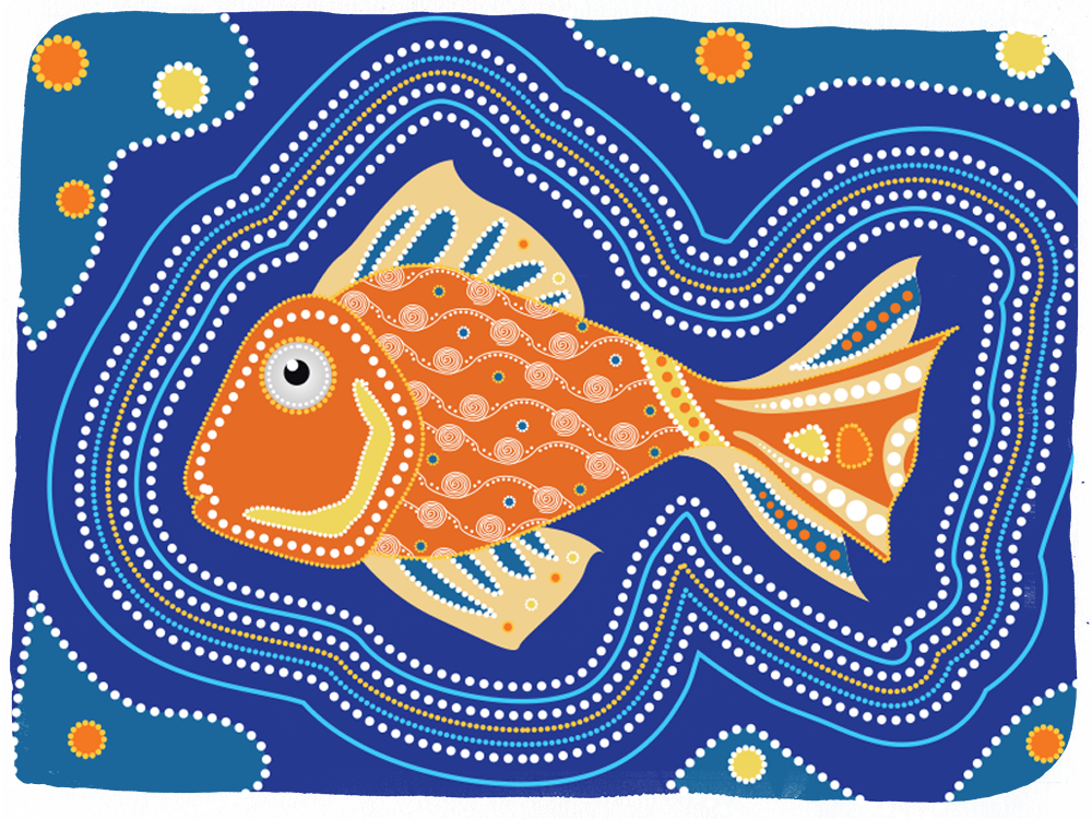 Aboriginal fish illustration